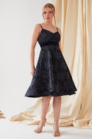 Jacquard Fit And Flare Dress from Sarvin