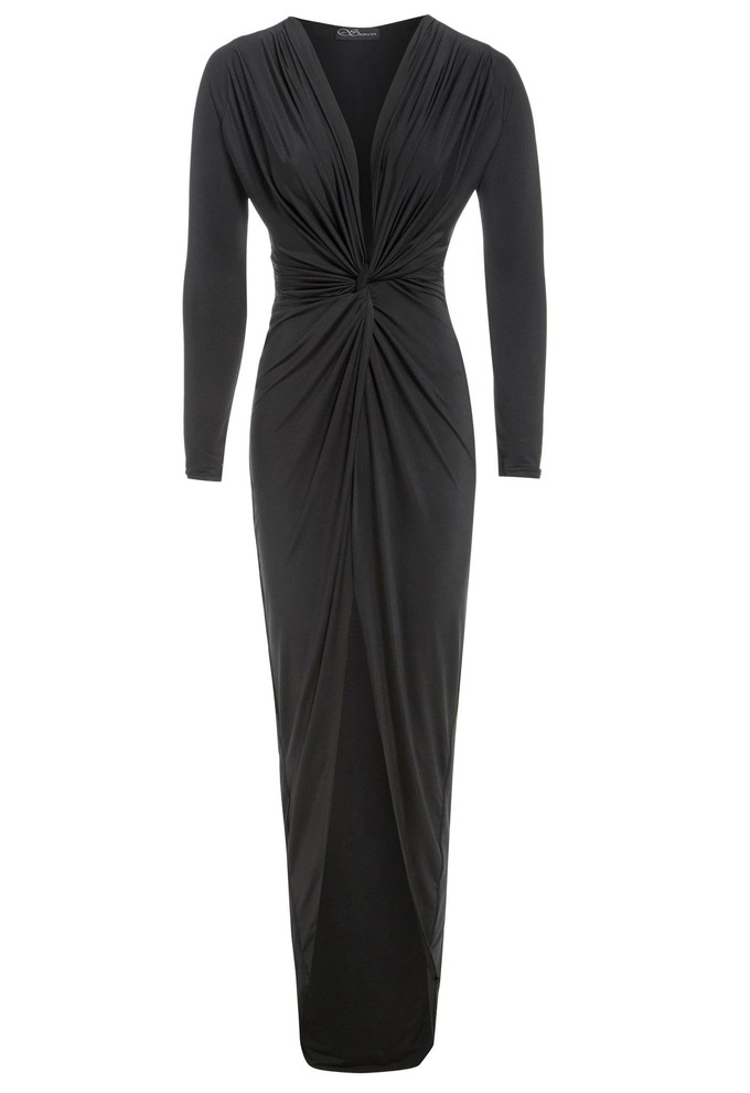 Black Twisted Front Dress from Sarvin