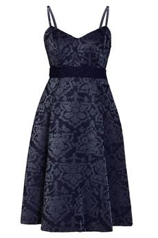 Jacquard Fit And Flare Dress via Sarvin