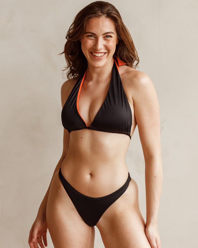 Bikini Bottom - Lovelli Black/Orange from Savara Intimates