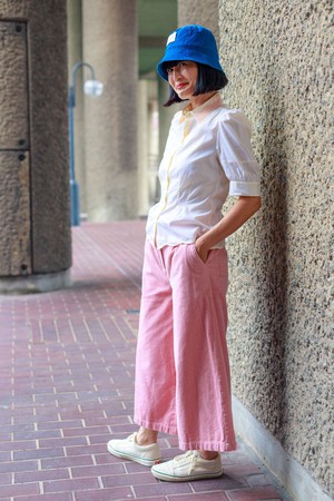 Joni Puff Sleeve Lace Collar Blouse, Yellow Cotton from Saywood.