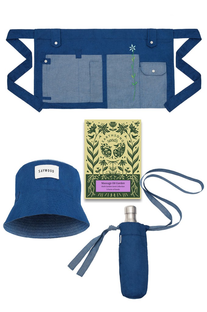 The Ultimate Luxury Gardener’s Gift Set, Japanese Denim from Saywood.