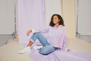 Jules Utility Shirt, Pink/ Lilac from Saywood.