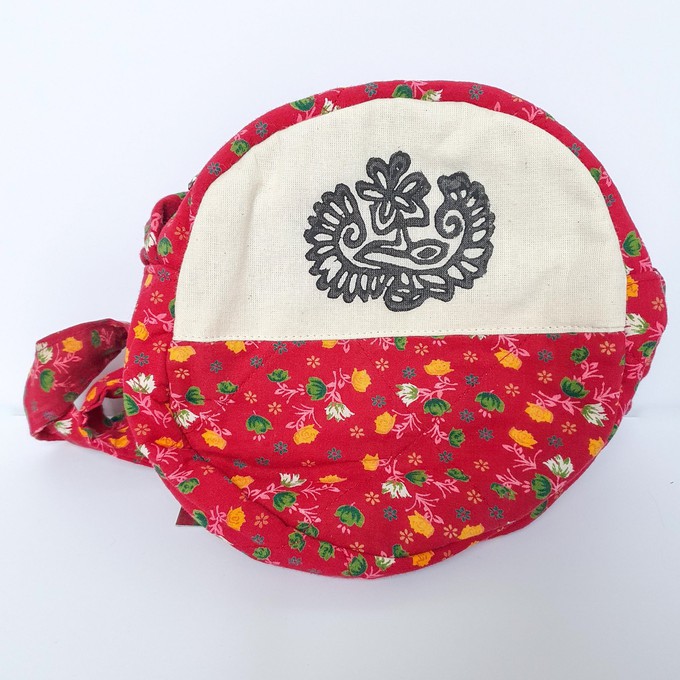 Round sari shoulder bag from Shakti.ism