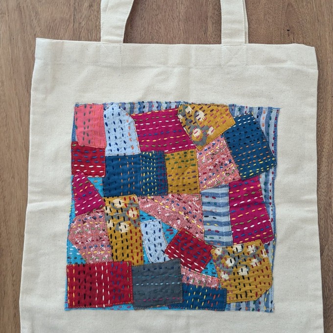 Sari patchwork cotton tote bag from Shakti.ism