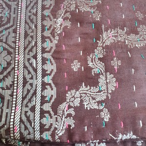 Silk sari cushion cover, mocha from Shakti.ism