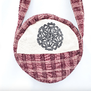 Round sari shoulder bag from Shakti.ism