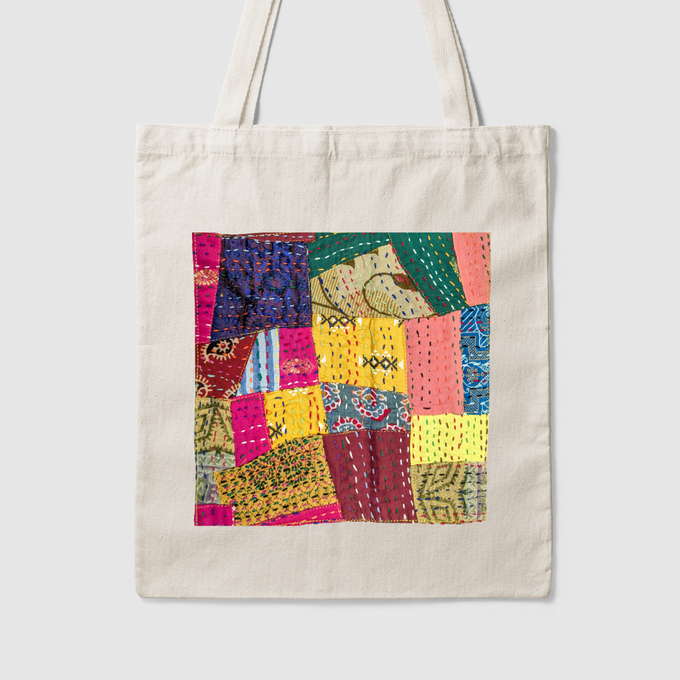 Sari patchwork cotton tote bag from Shakti.ism