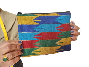 Dhaka pouch, ethically handwoven in Nepal from Shakti.ism