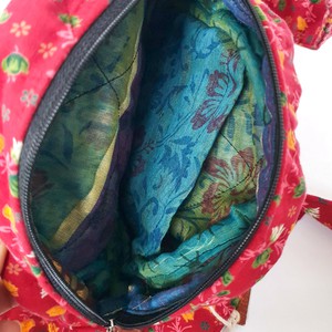 Round sari shoulder bag from Shakti.ism