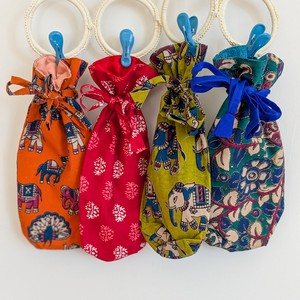 Reusable Kalamkari Cotton Bottle Gift Bags, Ethically Handmade in India from Shakti.ism