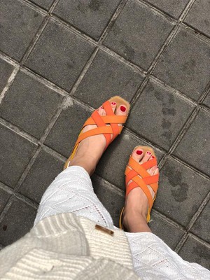 Sandals Algarve Orange from Shop Like You Give a Damn