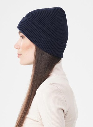 Unisex Knitted Beanie Navy from Shop Like You Give a Damn