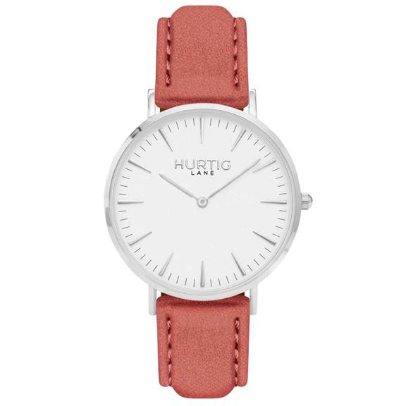 Women's Watch Hymnal Silver, White & Coral from Shop Like You Give a Damn