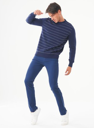 Striped Sweater Navy Blue from Shop Like You Give a Damn