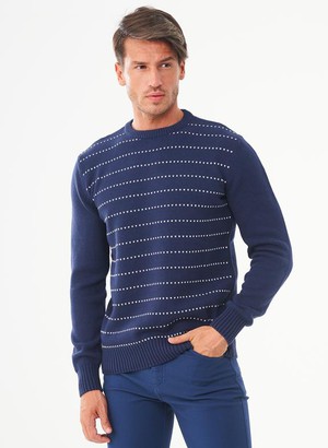 Striped Sweater Navy Blue from Shop Like You Give a Damn