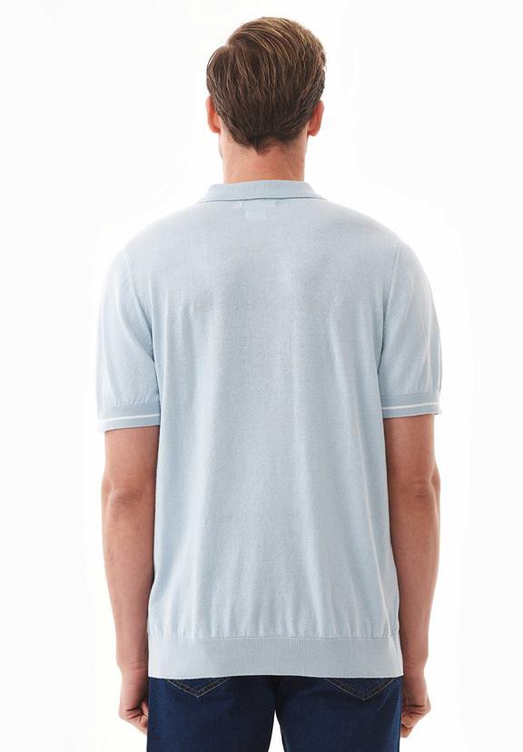 Polo Shirt Knit Haze Blue from Shop Like You Give a Damn