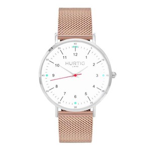 Moderna Steel Watch Silver, White & Rose Gold from Shop Like You Give a Damn