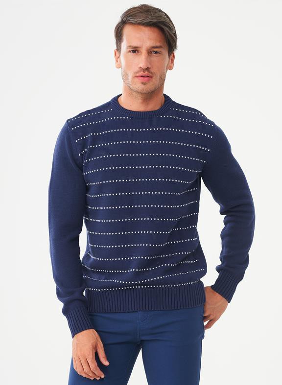 Striped Sweater Navy Blue from Shop Like You Give a Damn