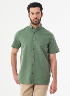 Shirt Linen Blend Green via Shop Like You Give a Damn