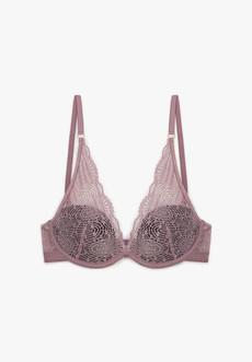 Bra Silver Lace Wine Soft Lilac via Shop Like You Give a Damn