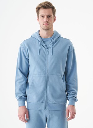 Unisex Zip Up Hoodie Junda Steel Blue from Shop Like You Give a Damn