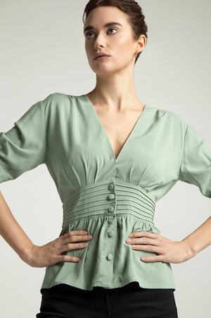 Blouse Lillmor Green from Shop Like You Give a Damn