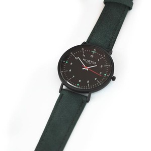 Watch Moderna Suede Black & Dark Green from Shop Like You Give a Damn