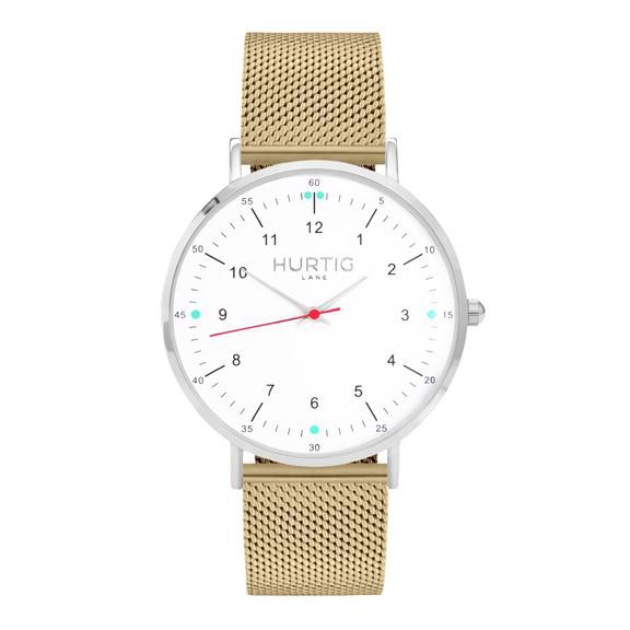 Moderna Steel Watch Silver, White & Gold from Shop Like You Give a Damn