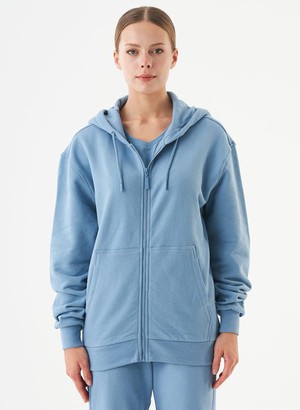 Unisex Zip Up Hoodie Junda Steel Blue from Shop Like You Give a Damn