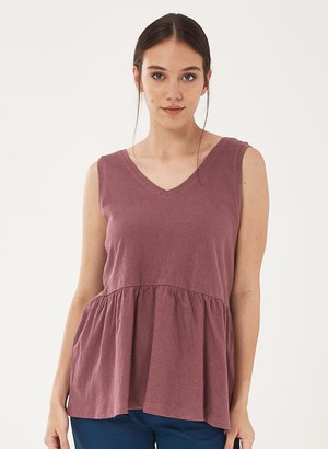 Sleeveless Top Linen Brown from Shop Like You Give a Damn