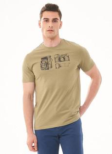 T-Shirt Camera Print Olive via Shop Like You Give a Damn