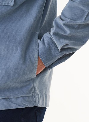 Overshirt Corduroy Zipper Dusty Blue from Shop Like You Give a Damn