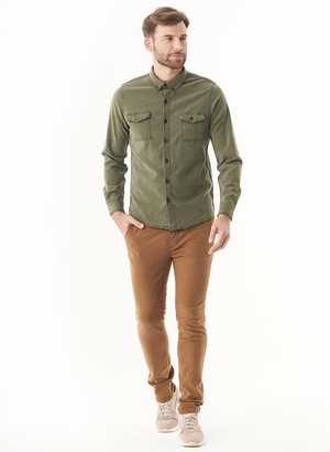 Shirt Tencel Organic Cotton Olive from Shop Like You Give a Damn