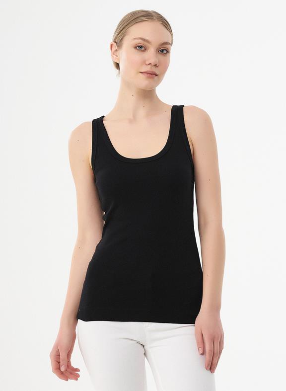 Ribbed Top Organic Cotton Black from Shop Like You Give a Damn