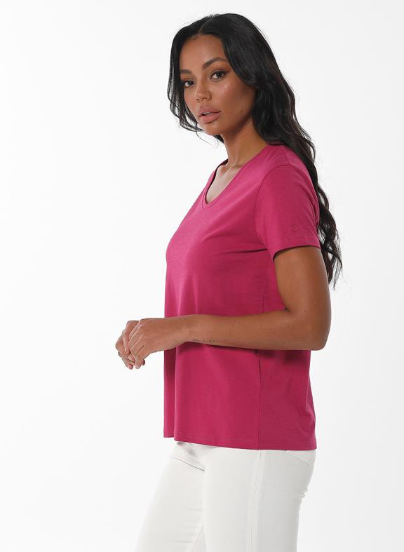 T-Shirt V-Neck Pink from Shop Like You Give a Damn