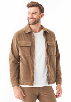 Overshirt Corduroy Full Zip Cord Camel Brown from Shop Like You Give a Damn