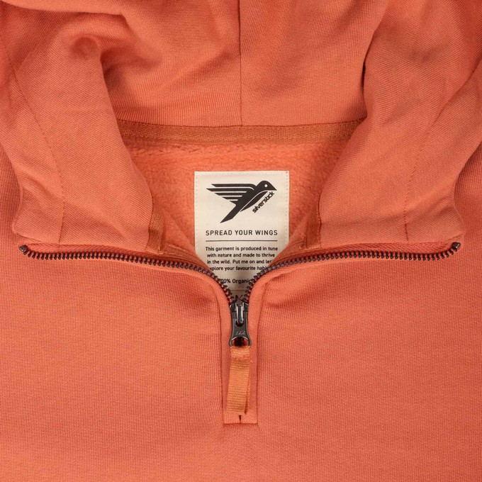 birling organic cotton quarter zip hoodie from Silverstick