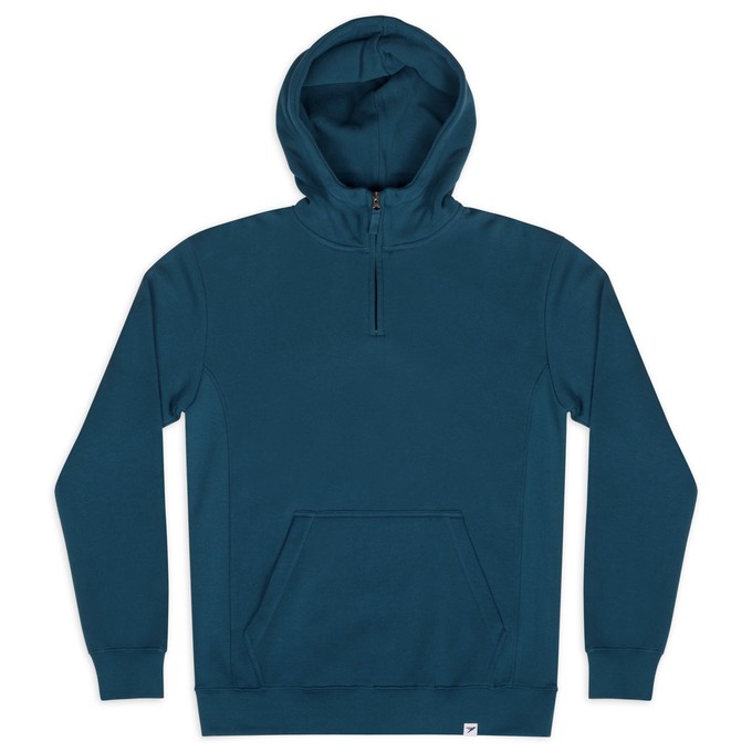 birling organic cotton quarter zip hoodie from Silverstick