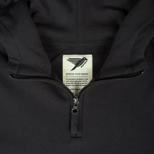 birling organic cotton quarter zip hoodie from Silverstick