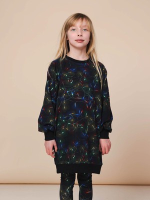 Xmas Lights Sweater Dress Kids from SNURK