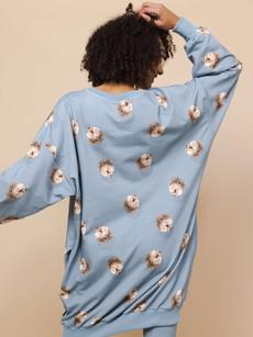 Hedgy Blue Sweater dress Women via SNURK