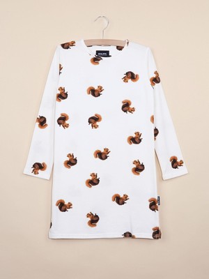 Squirrels Longsleeve Dress Kids from SNURK