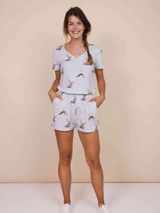 Bunny Bums V-neck T-shirt and Shorts set Women via SNURK