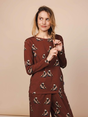 Sloth Longsleeve T-shirt and Wide Pants set Women from SNURK