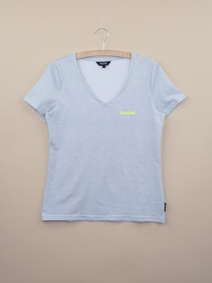 Gray T-shirt v-neck Women from SNURK