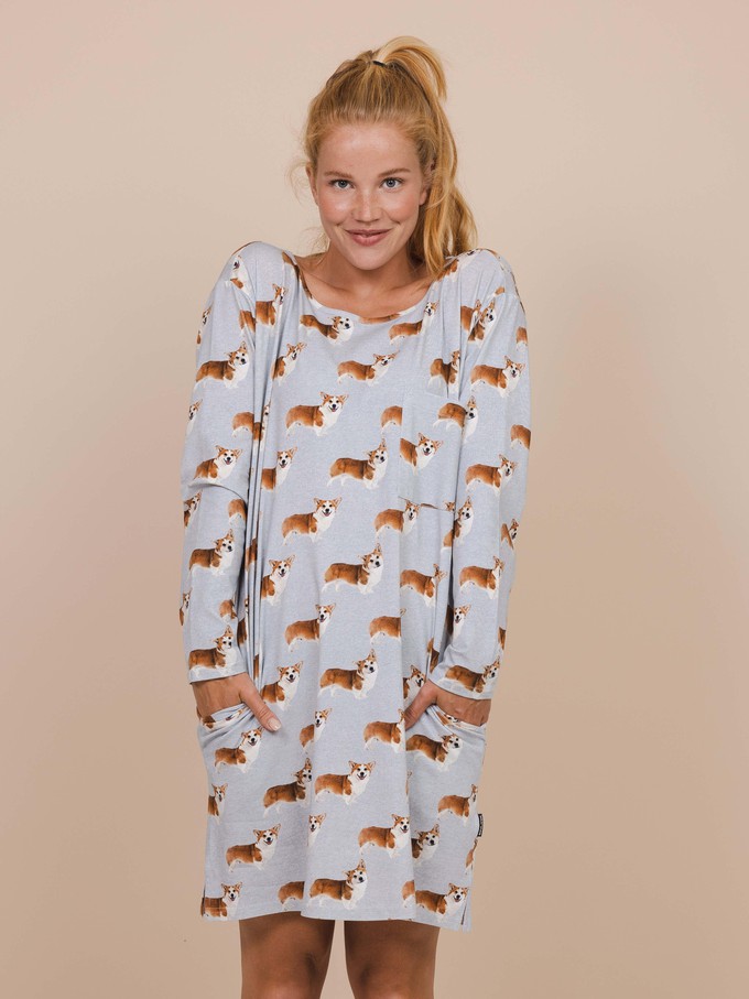 Corgi Time Dress long sleeve Women from SNURK