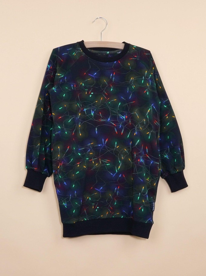 Xmas Lights Sweater Dress Kids from SNURK