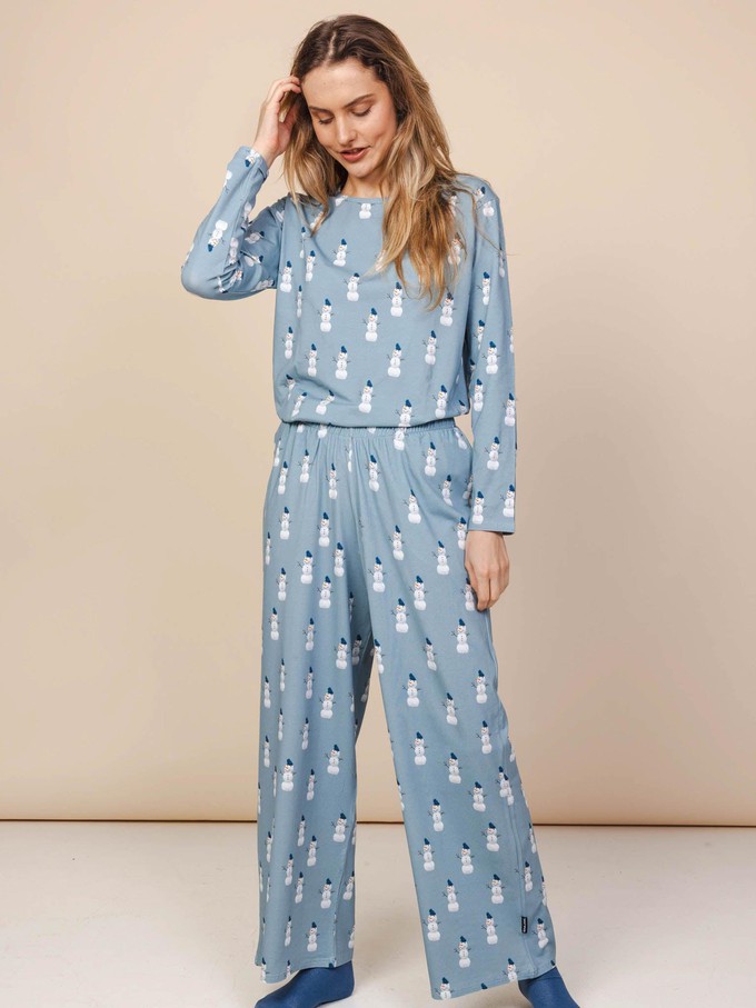 Mr. Snowman Longsleeve T-shirt and Wide Pants set Women from SNURK