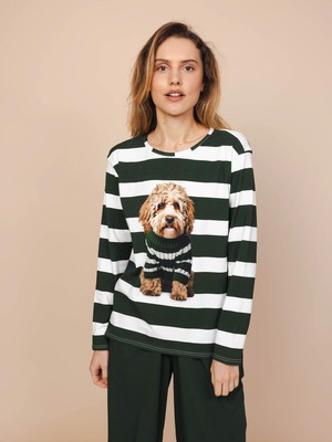 Labradoodle Longsleeve T-shirt and Wide Pants set Women from SNURK